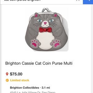 Brighton Cat Coin Purse - Rare / Limited Edition